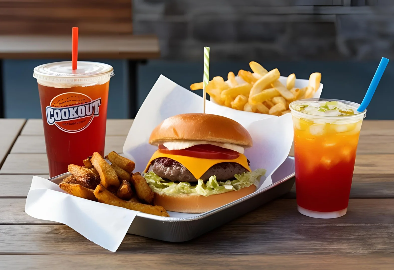 Jr. Tray with Burger  Your Choice of burger, 2 sides and drink