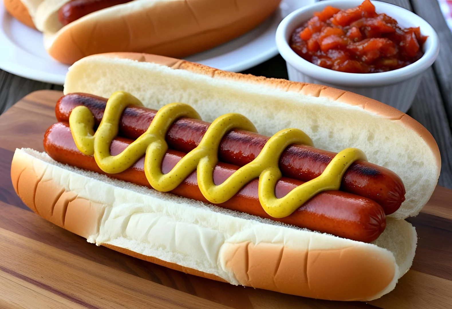 Mustard Relish Hot Dog