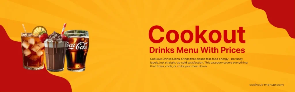 Cookout Drinks Menu with prices