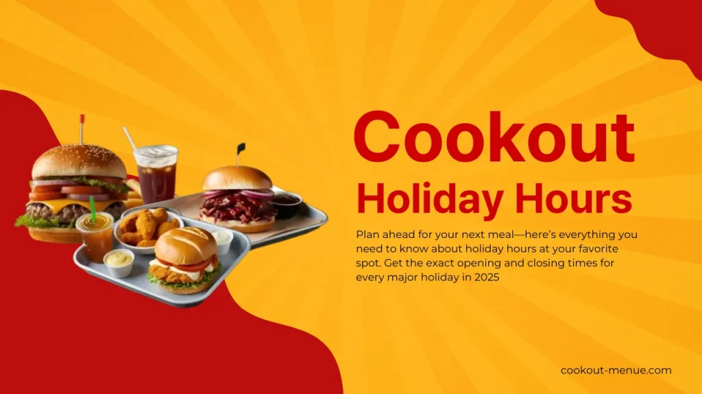 Cookout Regular and Holiday Hours